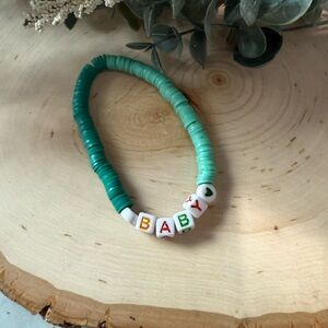 Kids Beaded Bracelet with Colorful Letters